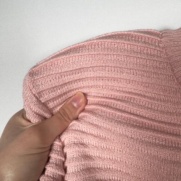 Vintage 90s UnionMade Women's Sweater Ami Knits Pink Gold Buttons Size 8 - Picture 5 of 7